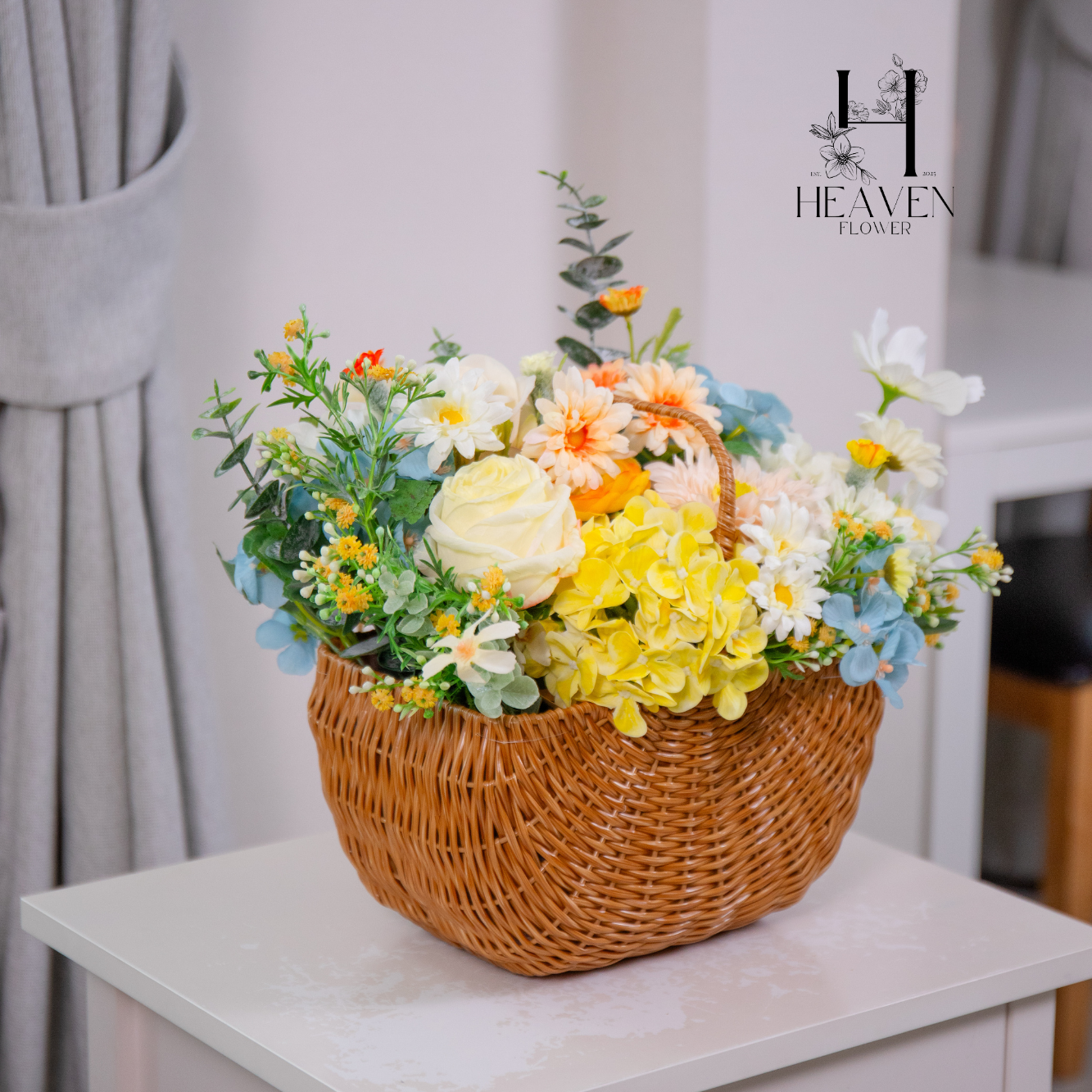 Lavender and white flowers